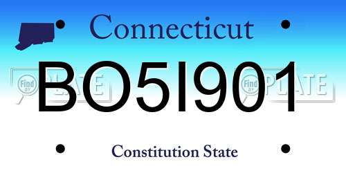 BO5I901 Connecticut License Plate