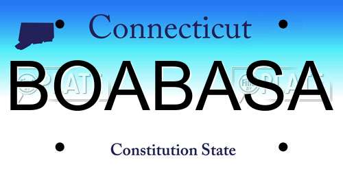 BOABASA Connecticut License Plate