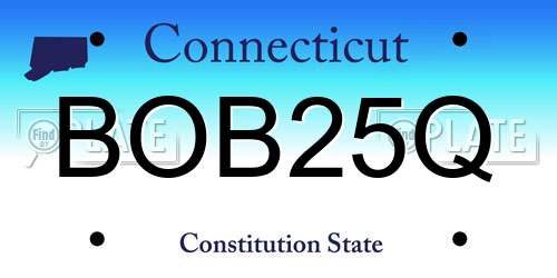 BOB25Q Connecticut License Plate