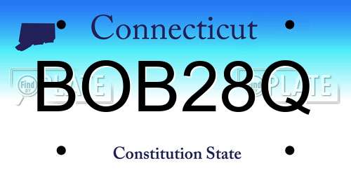 BOB28Q Connecticut License Plate