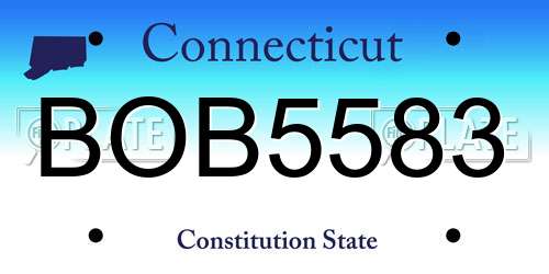 BOB5583 Connecticut License Plate