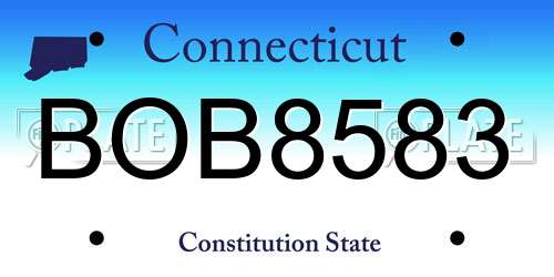 BOB8583 Connecticut License Plate