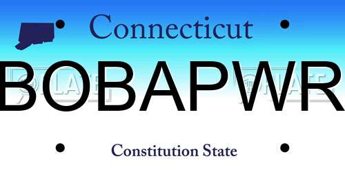 BOBAPWR Connecticut License Plate