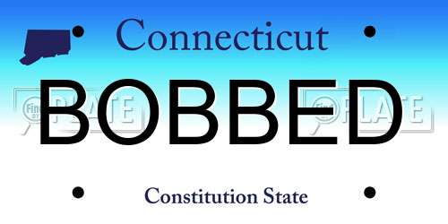 BOBBED Connecticut License Plate