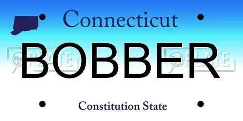 BOBBER Connecticut License Plate