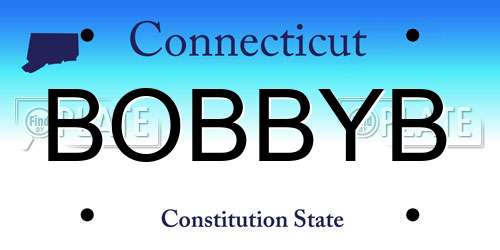 BOBBYB Connecticut License Plate