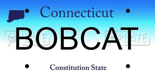 BOBCAT Connecticut License Plate