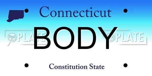BODY Connecticut License Plate