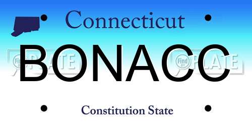 BONACC Connecticut License Plate