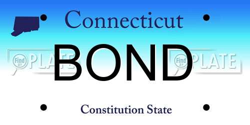 BOND Connecticut License Plate