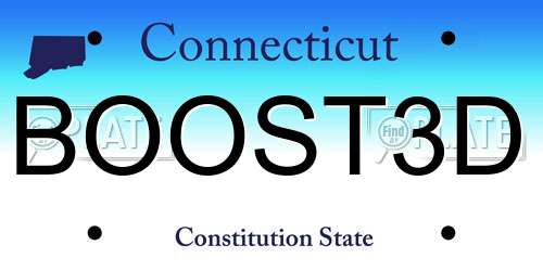 BOOST3D Connecticut License Plate