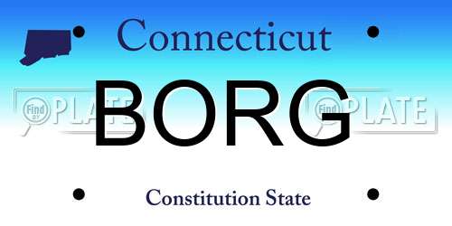 BORG Connecticut License Plate
