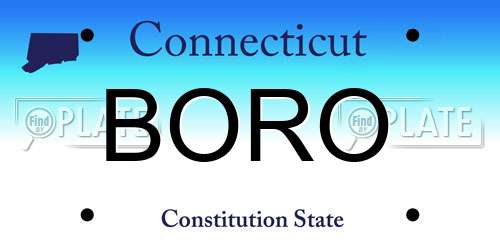 BORO Connecticut License Plate