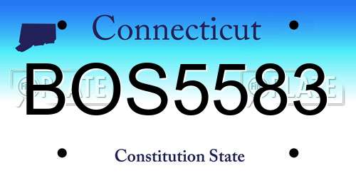 BOS5583 Connecticut License Plate