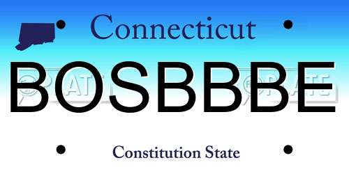 BOSBBBE Connecticut License Plate
