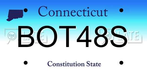 BOT48S Connecticut License Plate