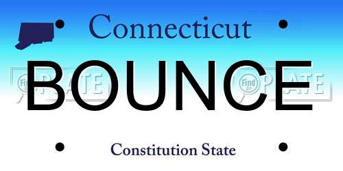 BOUNCE Connecticut License Plate