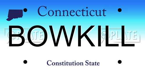 BOWKILL Connecticut License Plate