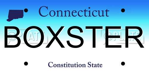 BOXSTER Connecticut License Plate