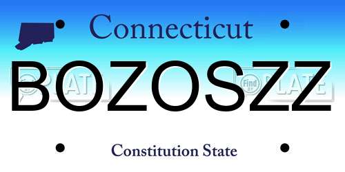 BOZOSZZ Connecticut License Plate