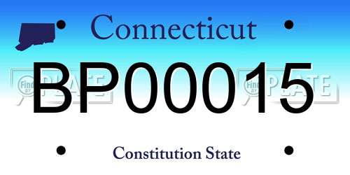 BP00015 Connecticut License Plate