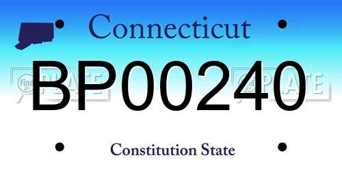 BP00240 Connecticut License Plate