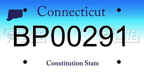 BP00291 Connecticut License Plate