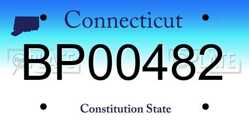 BP00482 Connecticut License Plate