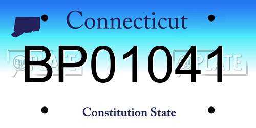 BP01041 Connecticut License Plate
