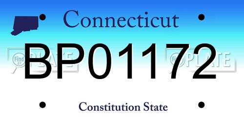 BP01172 Connecticut License Plate