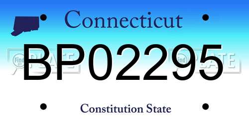 BP02295 Connecticut License Plate