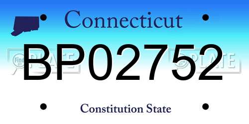 BP02752 Connecticut License Plate