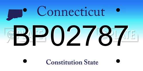 BP02787 Connecticut License Plate