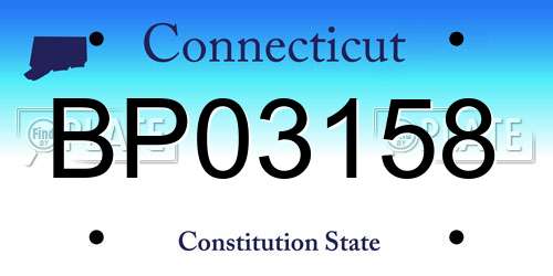 BP03158 Connecticut License Plate
