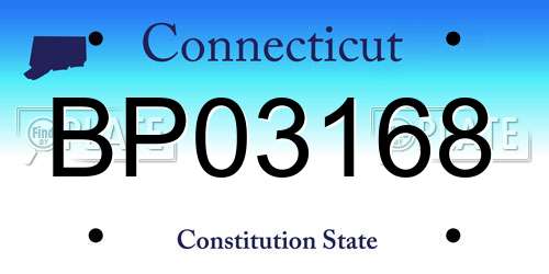 BP03168 Connecticut License Plate
