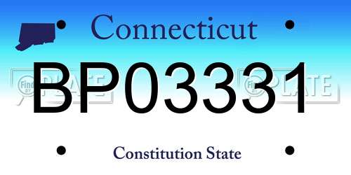 BP03331 Connecticut License Plate