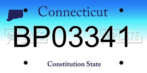 BP03341 Connecticut License Plate