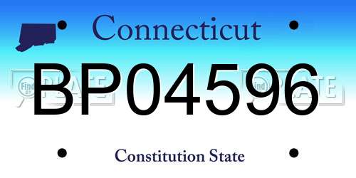 BP04596 Connecticut License Plate