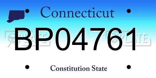 BP04761 Connecticut License Plate