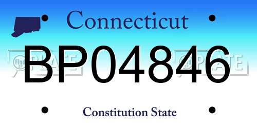 BP04846 Connecticut License Plate