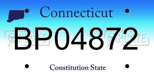 BP04872 Connecticut License Plate