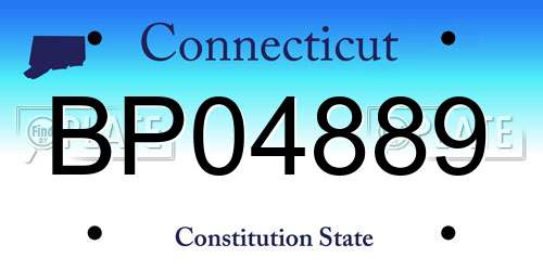 BP04889 Connecticut License Plate
