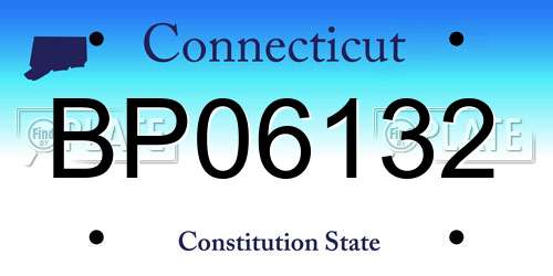 BP06132 Connecticut License Plate