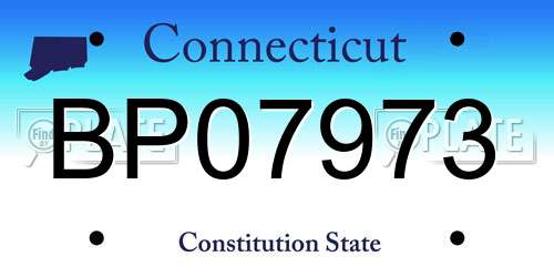 BP07973 Connecticut License Plate