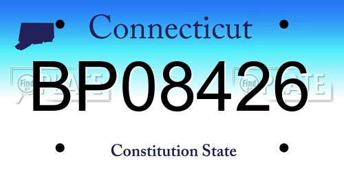 BP08426 Connecticut License Plate