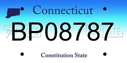BP08787 Connecticut License Plate