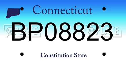 BP08823 Connecticut License Plate