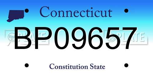 BP09657 Connecticut License Plate