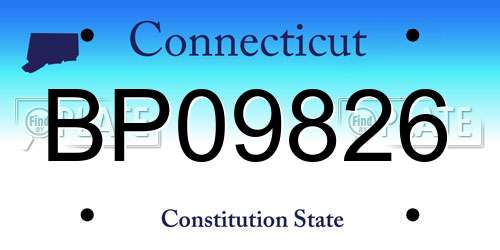 BP09826 Connecticut License Plate