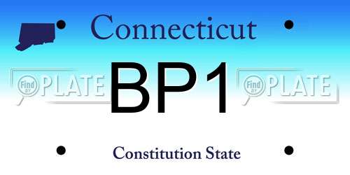 BP1 Connecticut License Plate